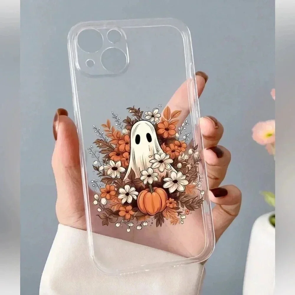 iPhone 13 Pro Max Halloween Transparent Pattern Case